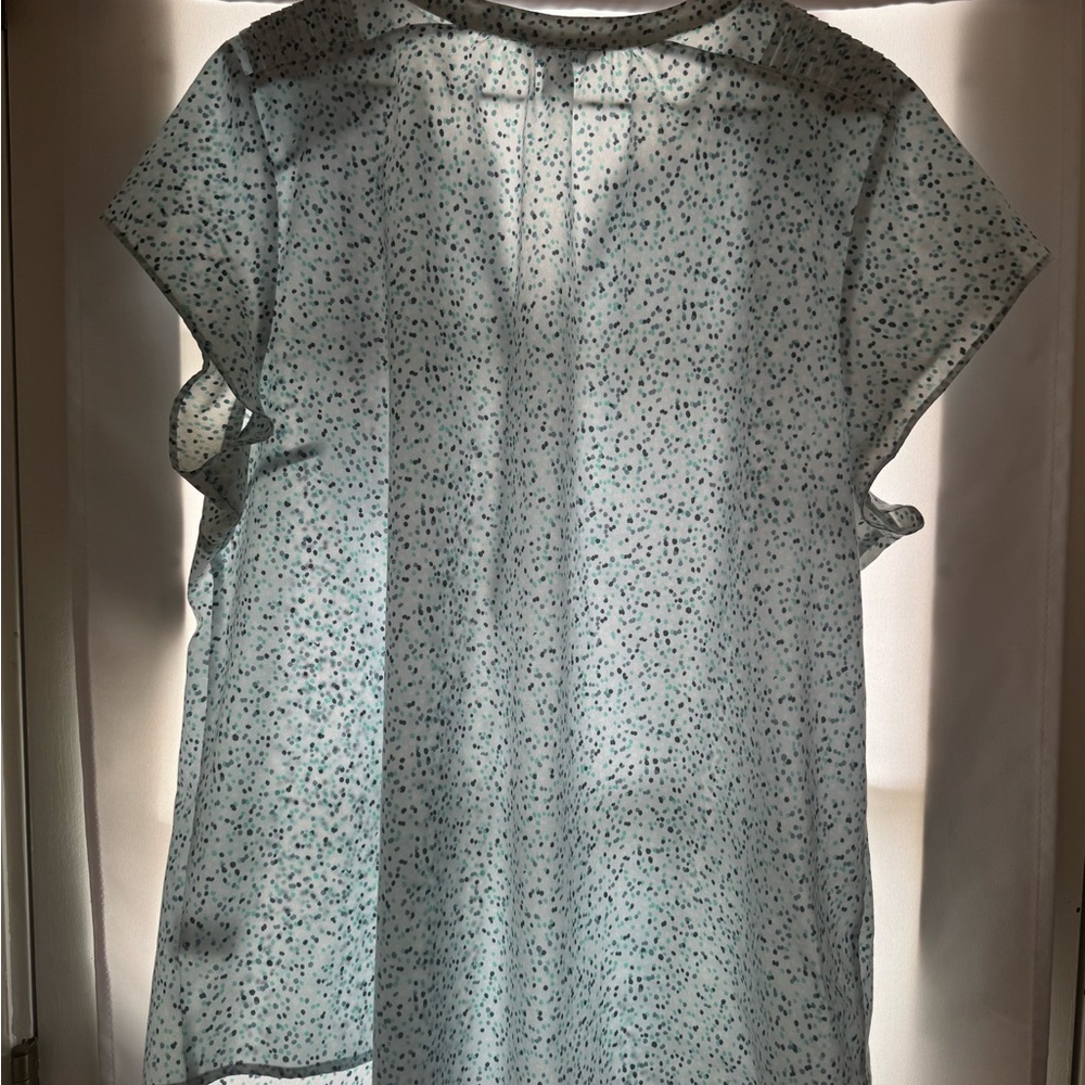 Blue Patterned Women's Top - Picture 3 of 3